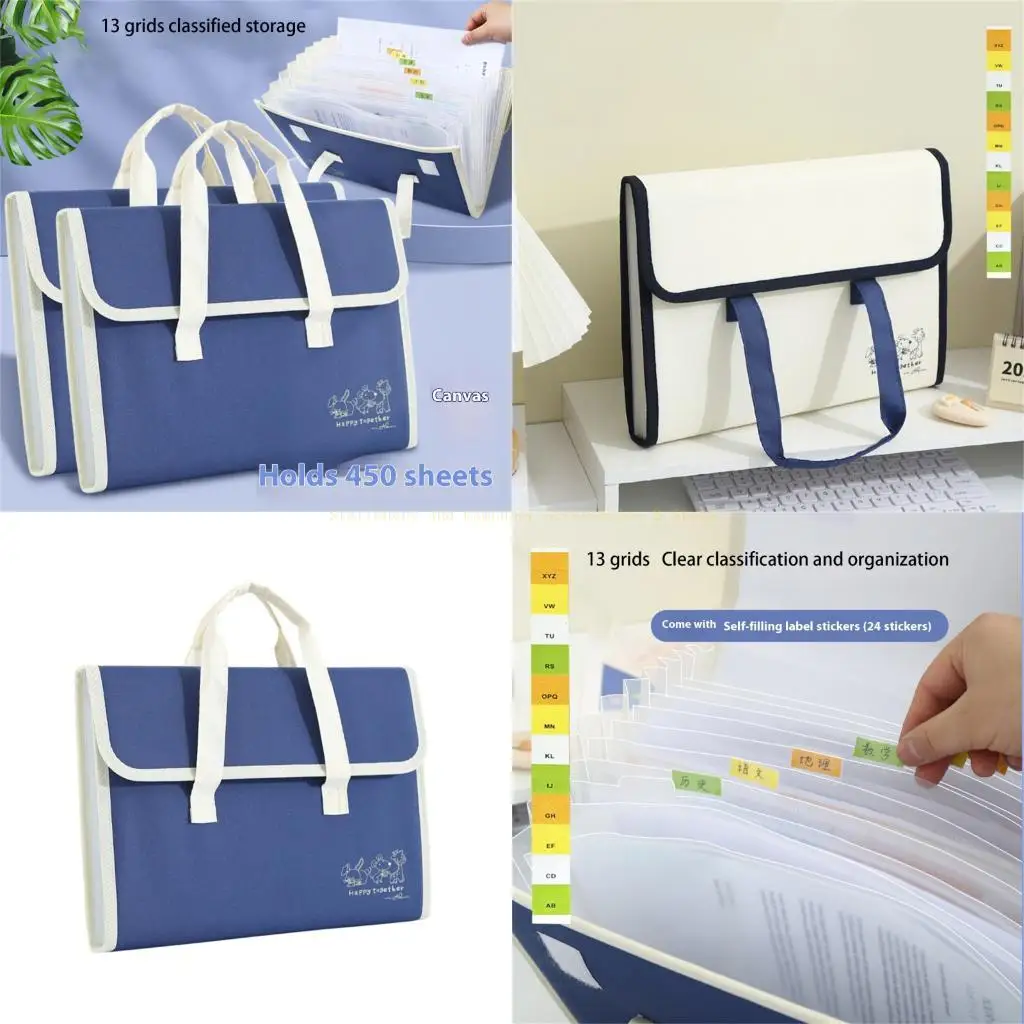 

Организаторы документов Canvas Torage Bag с мечениями папки папки для хранения бумаги для хранения бумаги для ученика учителя