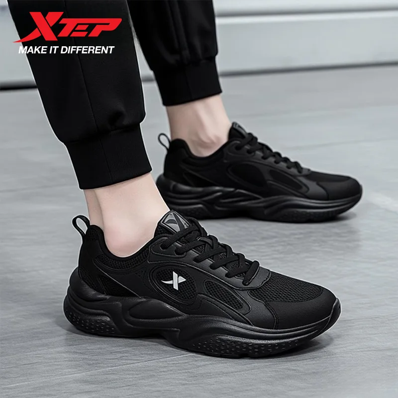 

Xtep Black Warrior Male Casual Retro Shoes Light Soft Breathable Durability Anti-Slip Comfortable 874219320019