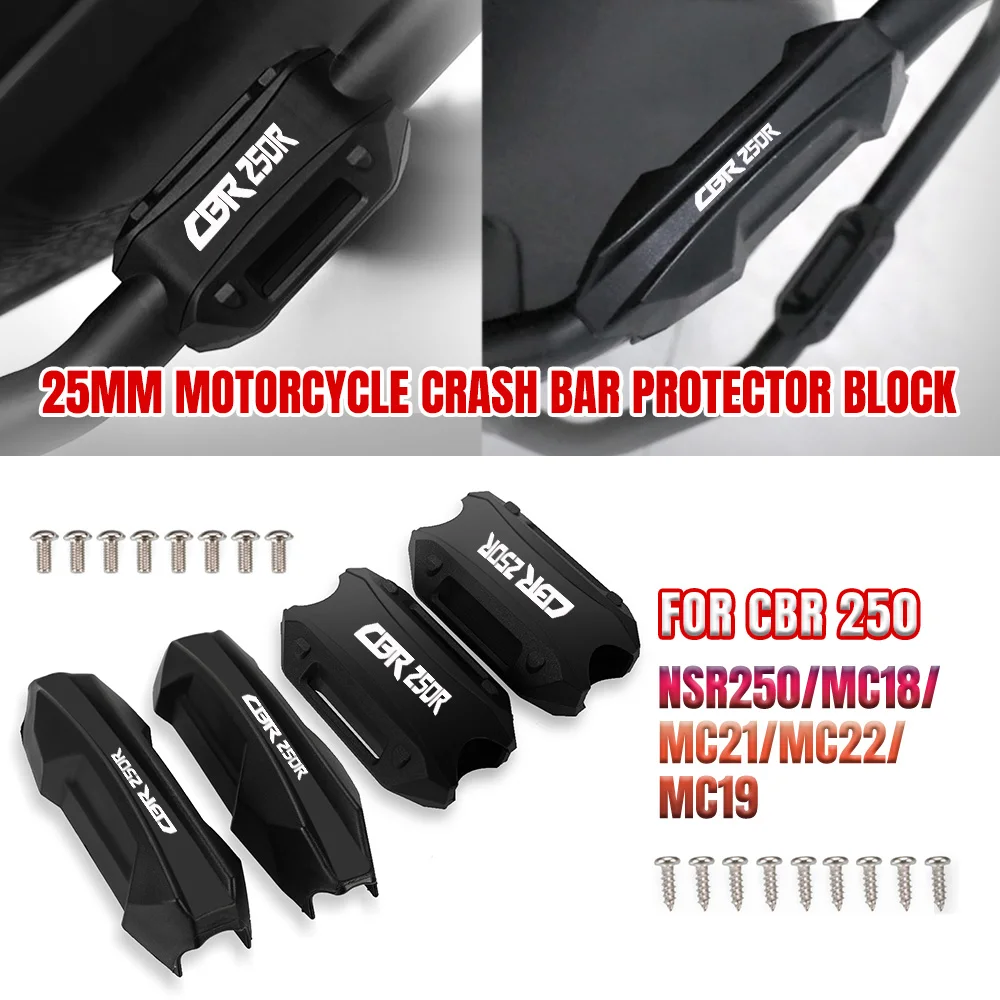 

Motorcycle Bumper Engine Guard 25MM Protection Block Crash Bar Decorative For HONDA CBR 250 CBR250 NSR250/MC18/MC21/MC22/MC19
