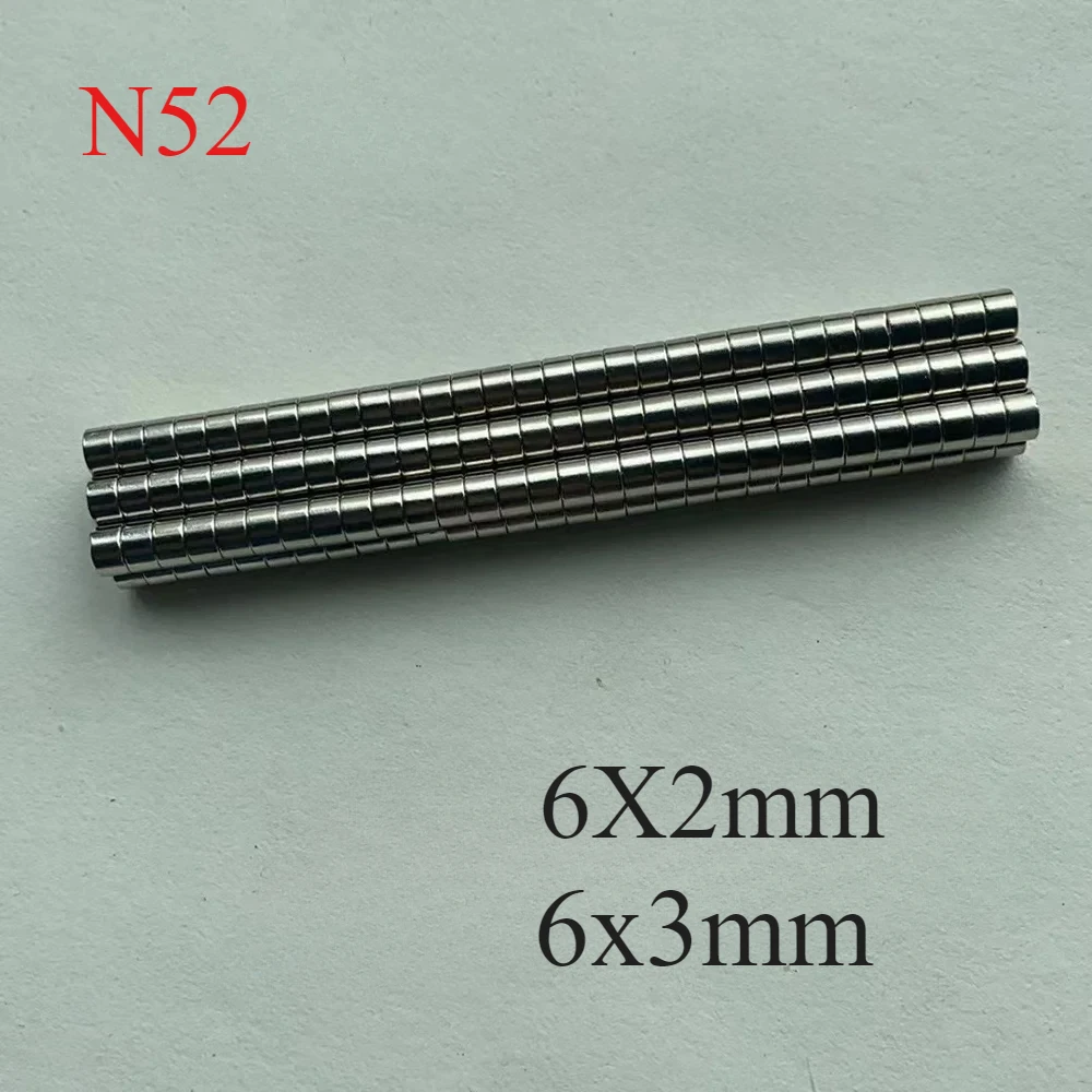 N52 6x3.6 6x3 Round Mini Magnet Super Rare Earth Motor Ebike Powerful Neodymium  Magnets for Door Search Magnetic Nickle Coating