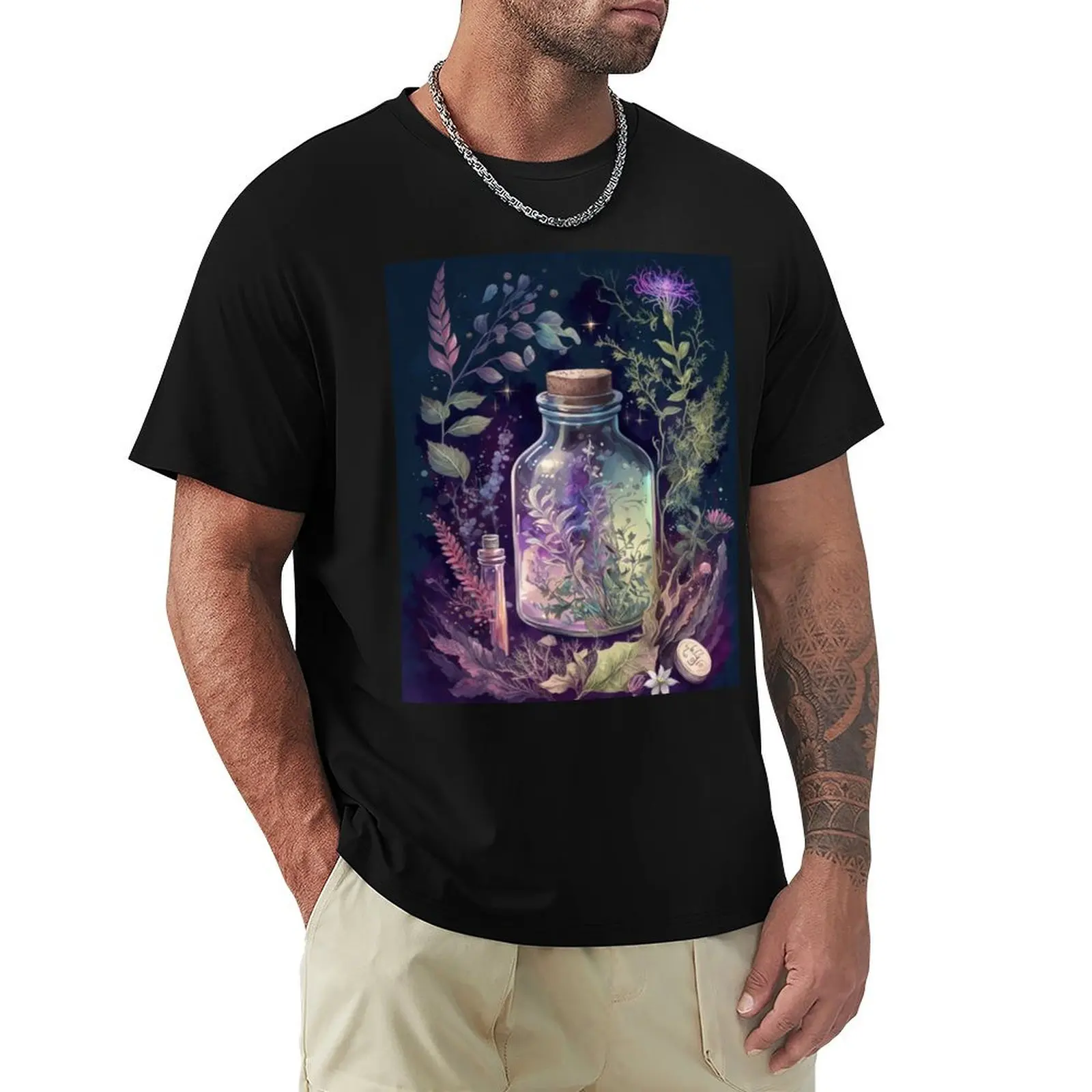 Camiseta Witchy Pastel Goth Apothecary Potion Bottle, camiseta informal de manga corta para todos los días