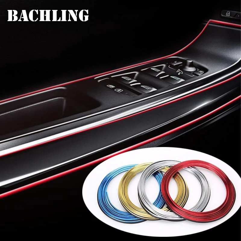 Universal Car Moulding Decoration 3/5/10m Flexible Strips Interior Auto Mouldings DIY Flexible Strip Car-styling Edge Seal