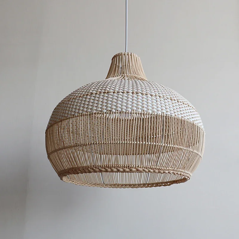 Vintage rotan hanglampen Handgeweven rotan hanglamp Verlichting voor woonkamerdecoratie Eetkamerlampen E27 ophanging