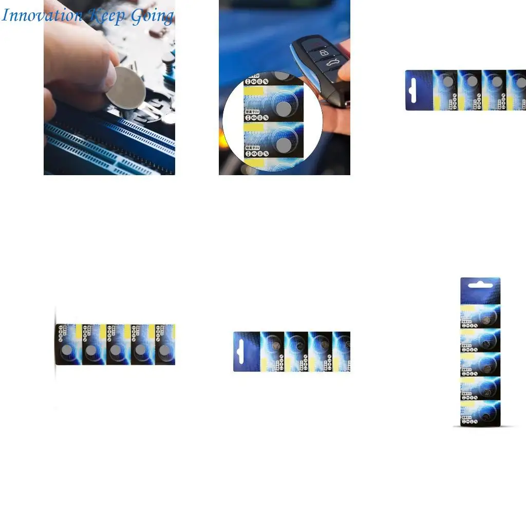 E65C 5Pcs CR1225/CR1216/CR1220/CR927 3V Lithium Batteries Coin Cell For Car Remote Control LED Light Clock Watch