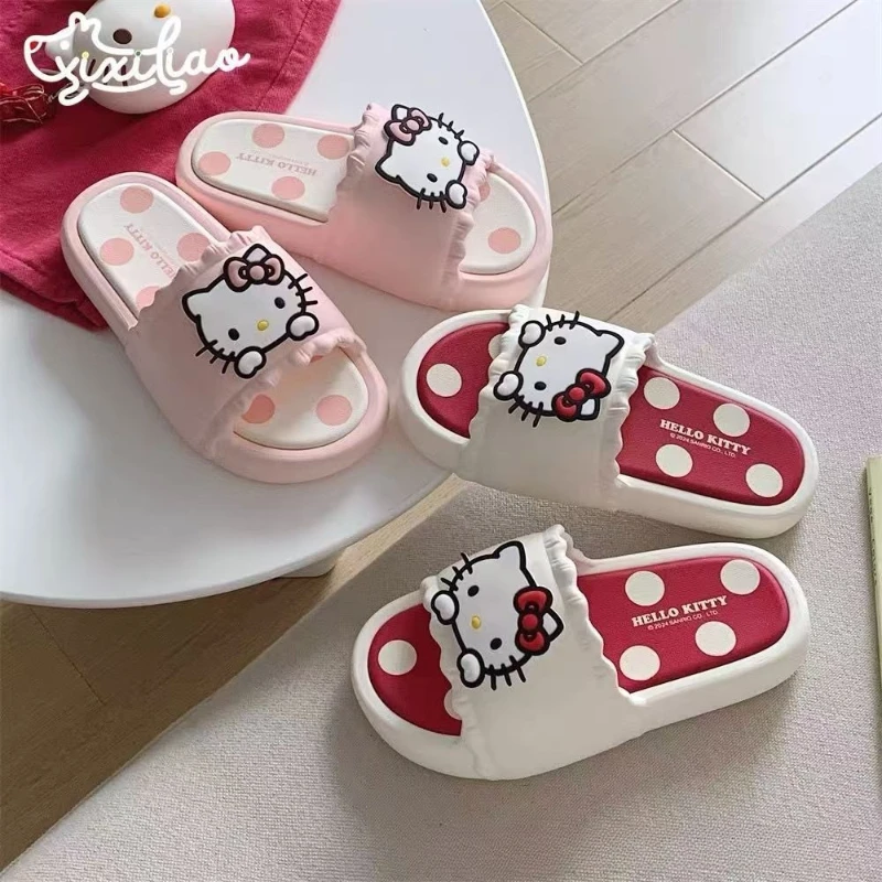 

Hello Kitty Slippers Non-Slip Comfortable Cute Cartoon House Shoes for Women Girls Indoor Outdoor Bathroom Sanrio Gift Wholesale