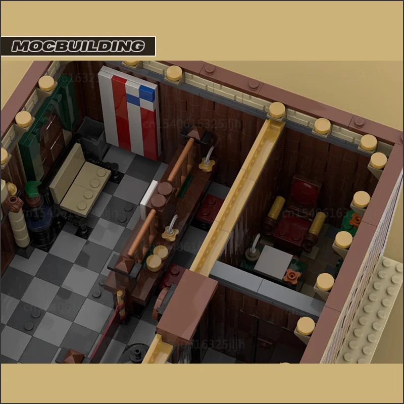 Wild West Bank Moc Bausteine Stadt Modulare Technologie Ziegel DIY Montage Modell Sets Kreative Sammlung Spielzeug Kinder Geschenk