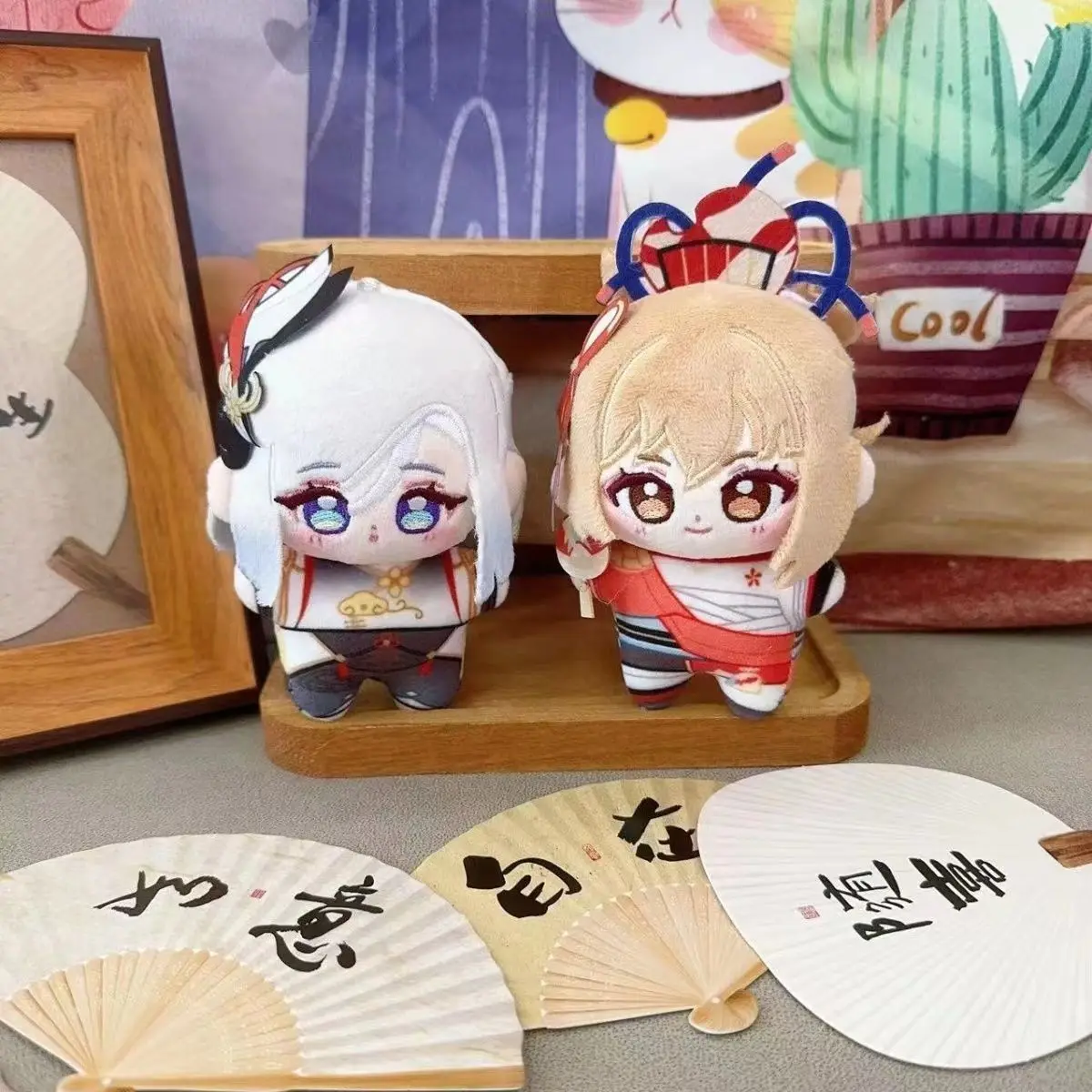 ตุ๊กตา Genshin Impact โยอิมิยะ เซินเหอ คามิซาโตะ อายาโตะ น่ารัก ตุ๊กตาผ้าฝ้าย ของเล่นเด็กชายเด็กหญิง พวงกุญแจ ของขวัญ