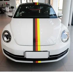 Car Sticker Color Stripe Rally Side Hood Racing Vinyl Decal Sticker Film Decor Car Accessories Three color national flag sticker