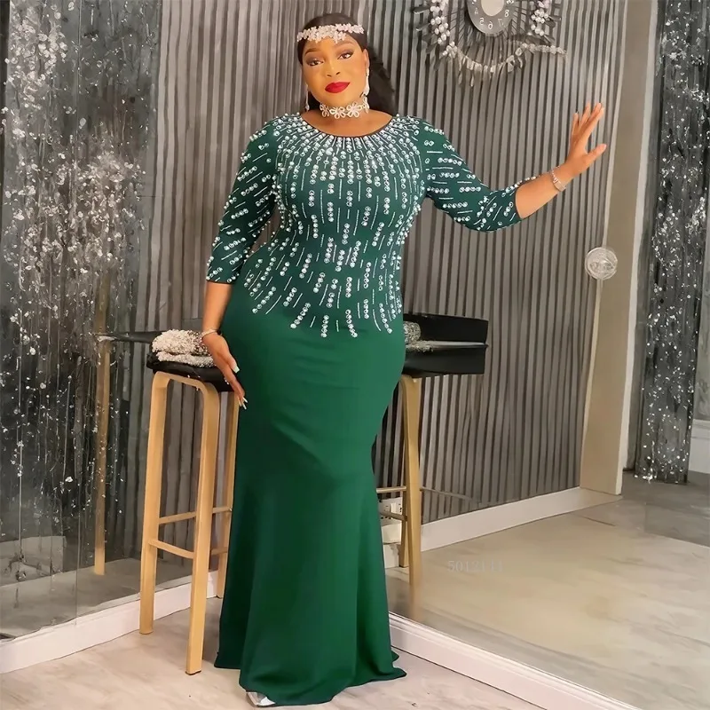 

Элегантное длинное платье макси в африканском стиле Дашики Анкара размера плюс, роскошное вечернее платье для свадебной вечеринки, кукла в турецком стиле, платье Xclusive