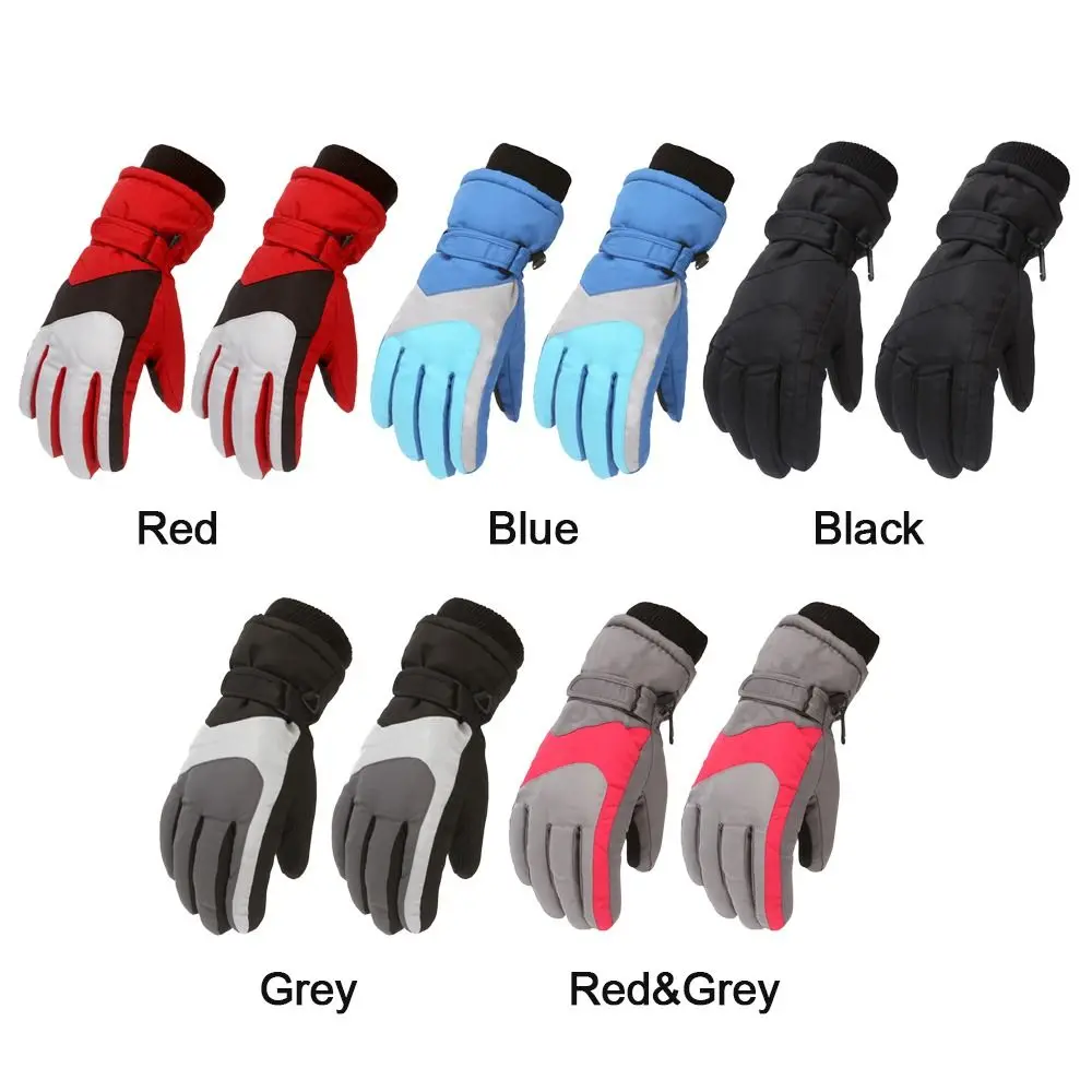 Windproof For Snow Skating Snowboarding Non-slip Children Ski Gloves Thick Warm Sports Riding Gloves Long-sleeved Mittens image 5
