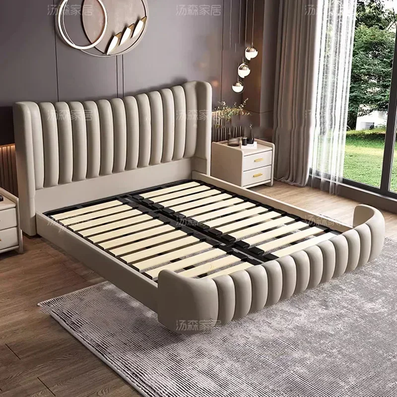 Cama De madera nórdica para parejas, mueble De lujo para el hogar, multifunción, moderno, para salón, dormitorio, espacio De almacenamiento