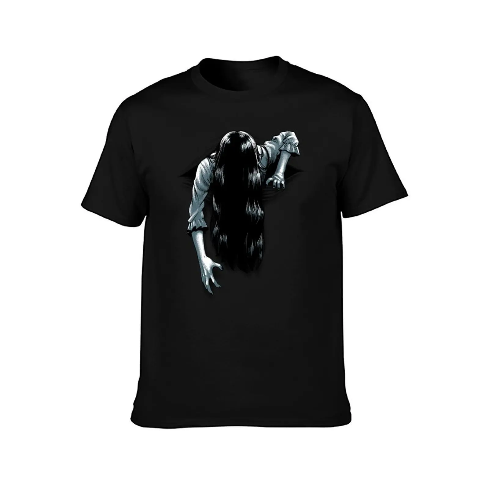 Creepy Ghost Girl Emerging From Your Wherever T-Shirt Active Wear Sports for Men T-Shirt
