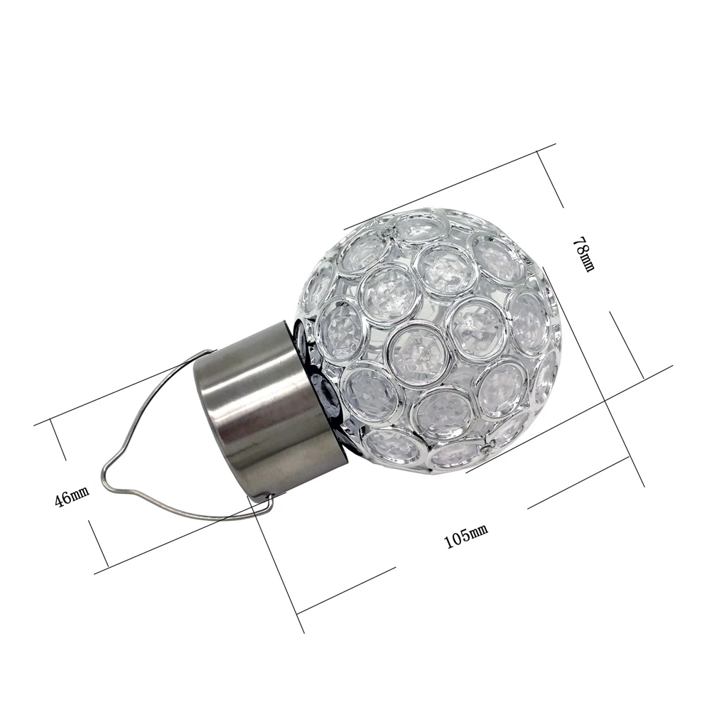 

Solar Hanging Light Lightweight Portable Solar LED Lamp Durable Plastic Waterproof Outdoor Decorative Garden Balls Color