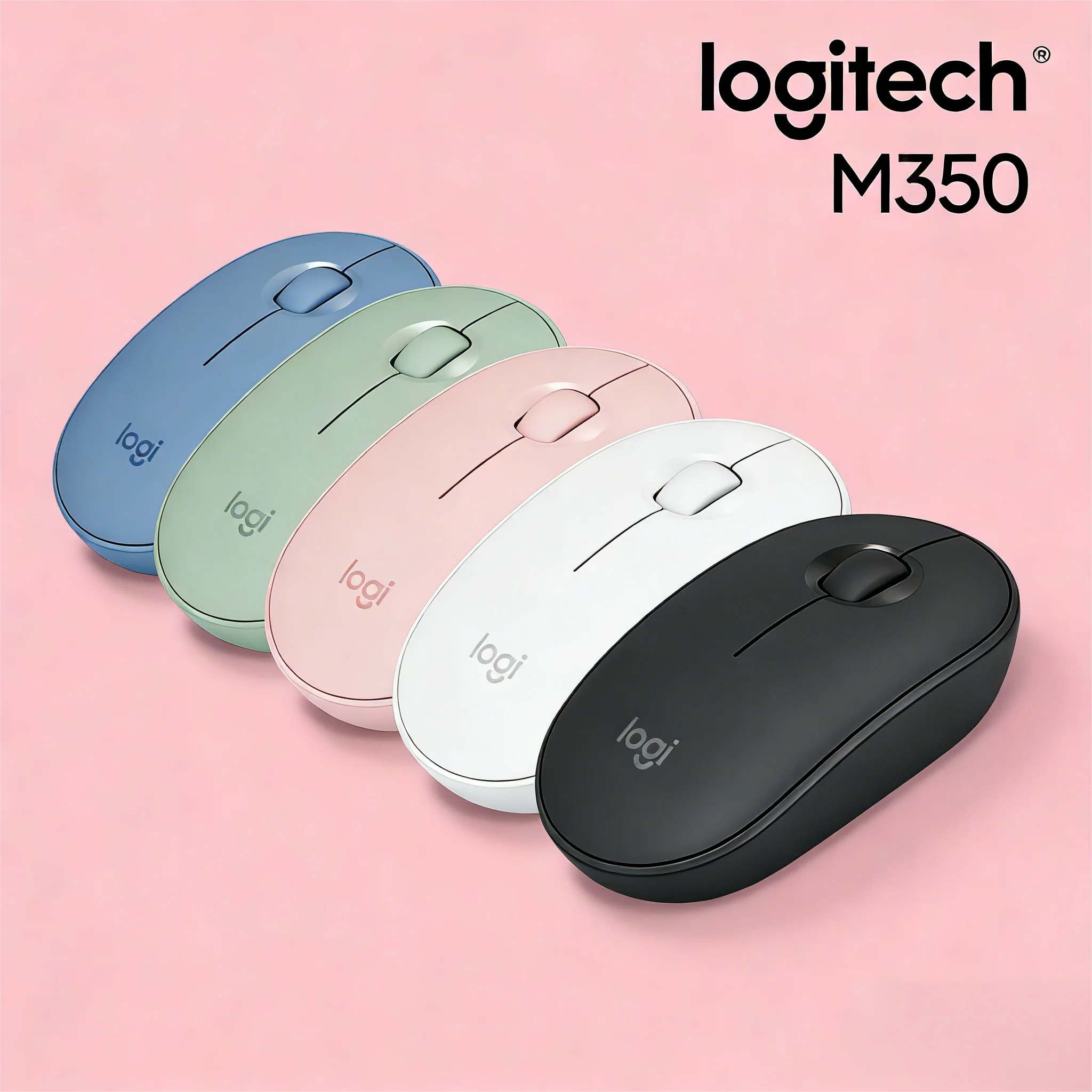 

M350 Logitech Pebble Wireless Mouse, Dual Bluetooth USB, Stable for Desktop & Travel Scenarios