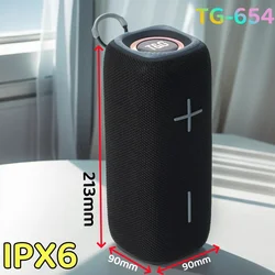 TG-654 Home Theater Portable Outdoor Waterproof Bluetooth Speaker RGB Light Subwoofer Wireless Small Sound System TWS Audience