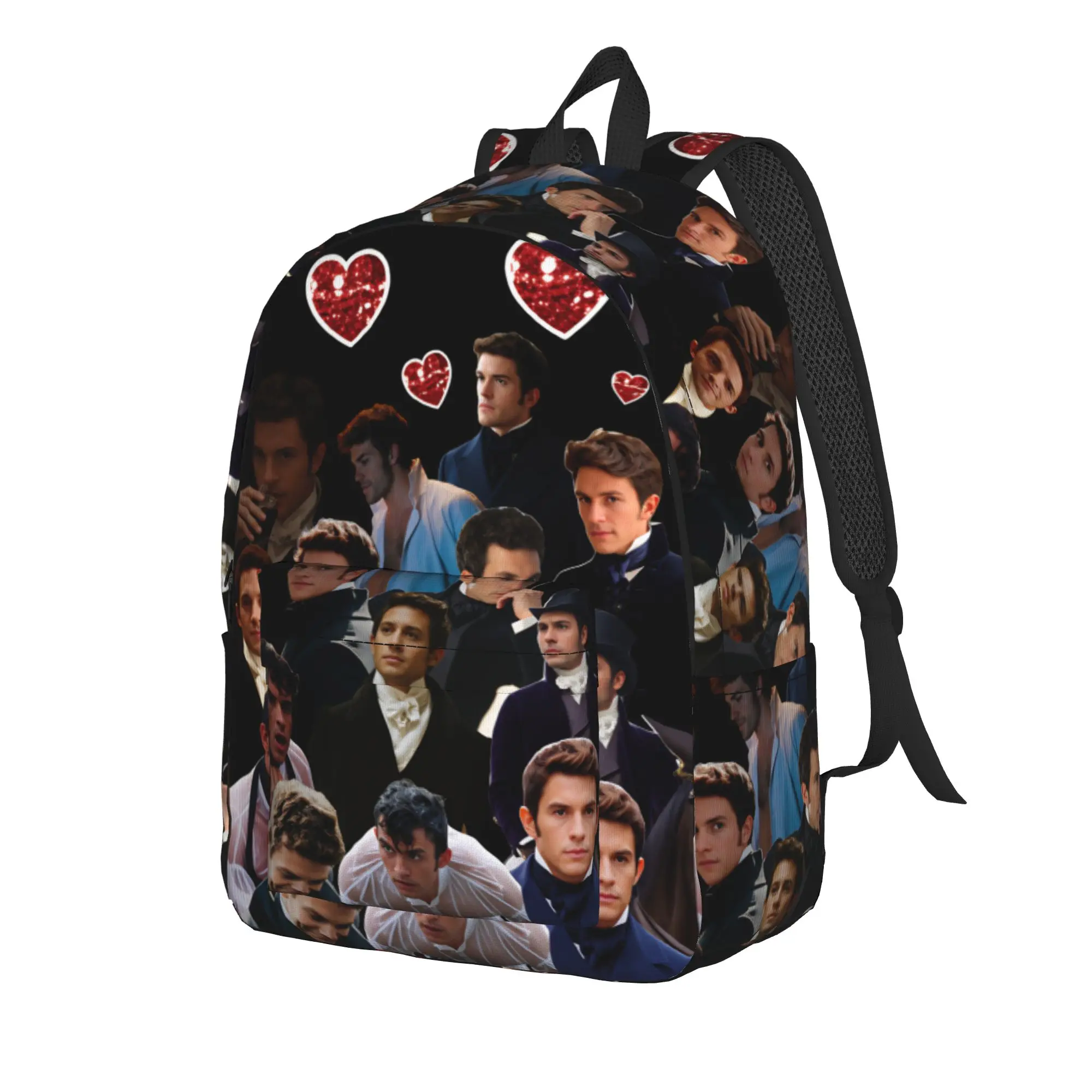Jonathan Bailey Backpack  University Backpacks Women Men Funny School Bags Colorful Soft Rucksack