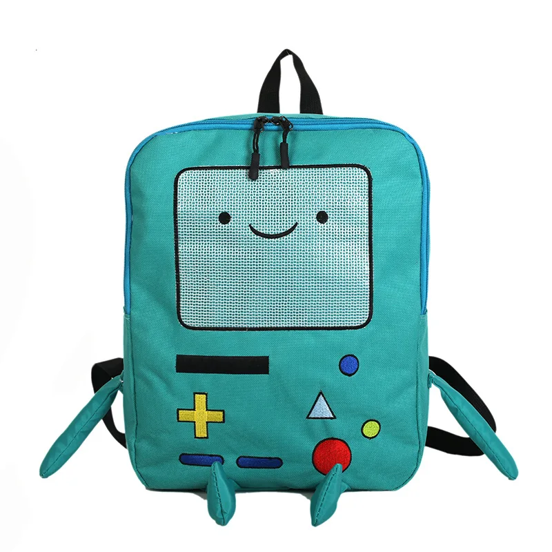 Creative Robot Design Backpacks for Girls Funny Games Console Pattern Backpack for Women Cute Cartoon Canvas Backpack Travel Bag