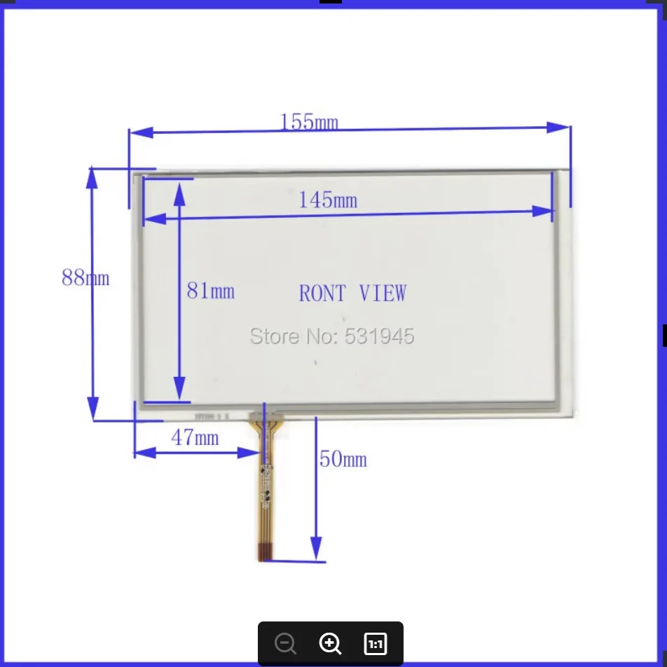 

ZHIYUSUN compatible HN-P062-18 6.2 Inch Touch Screen welding 155mm*88mm for GPS CARS 155*88