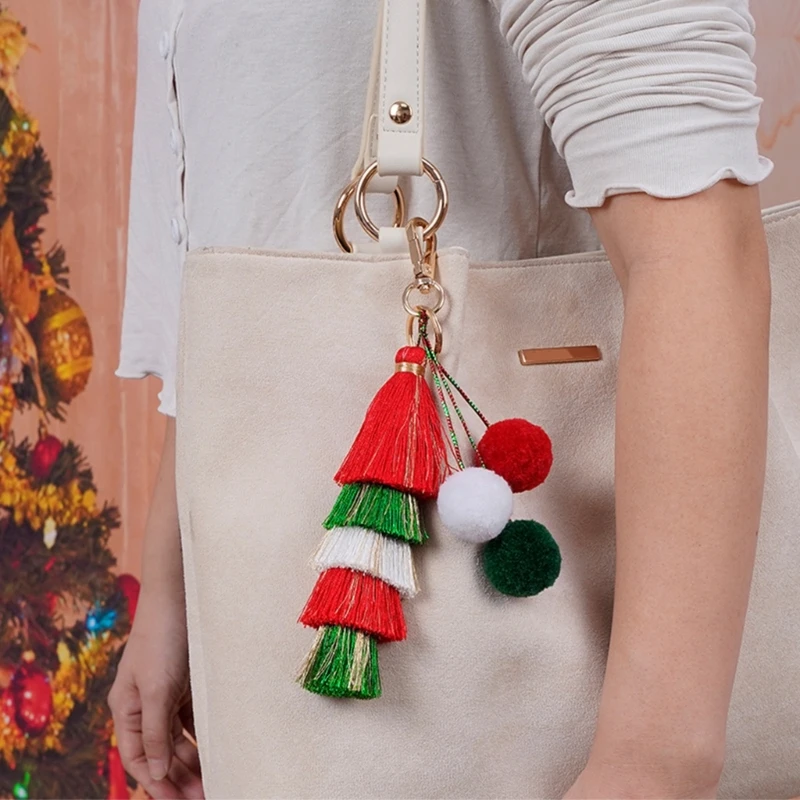 Handmade Tassels Christmas Ornament Ethnic Hanging Charm Bag Pendant Key Ornament Suitable for Festival Home Dropship image 2