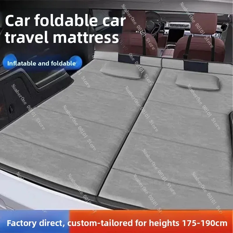 Portable SUV Car Air Mattress for Sleeping, Vehicle Rear Seat Trunk Extension Bed, Foldable Camping Pad Auto Back Row Sleep