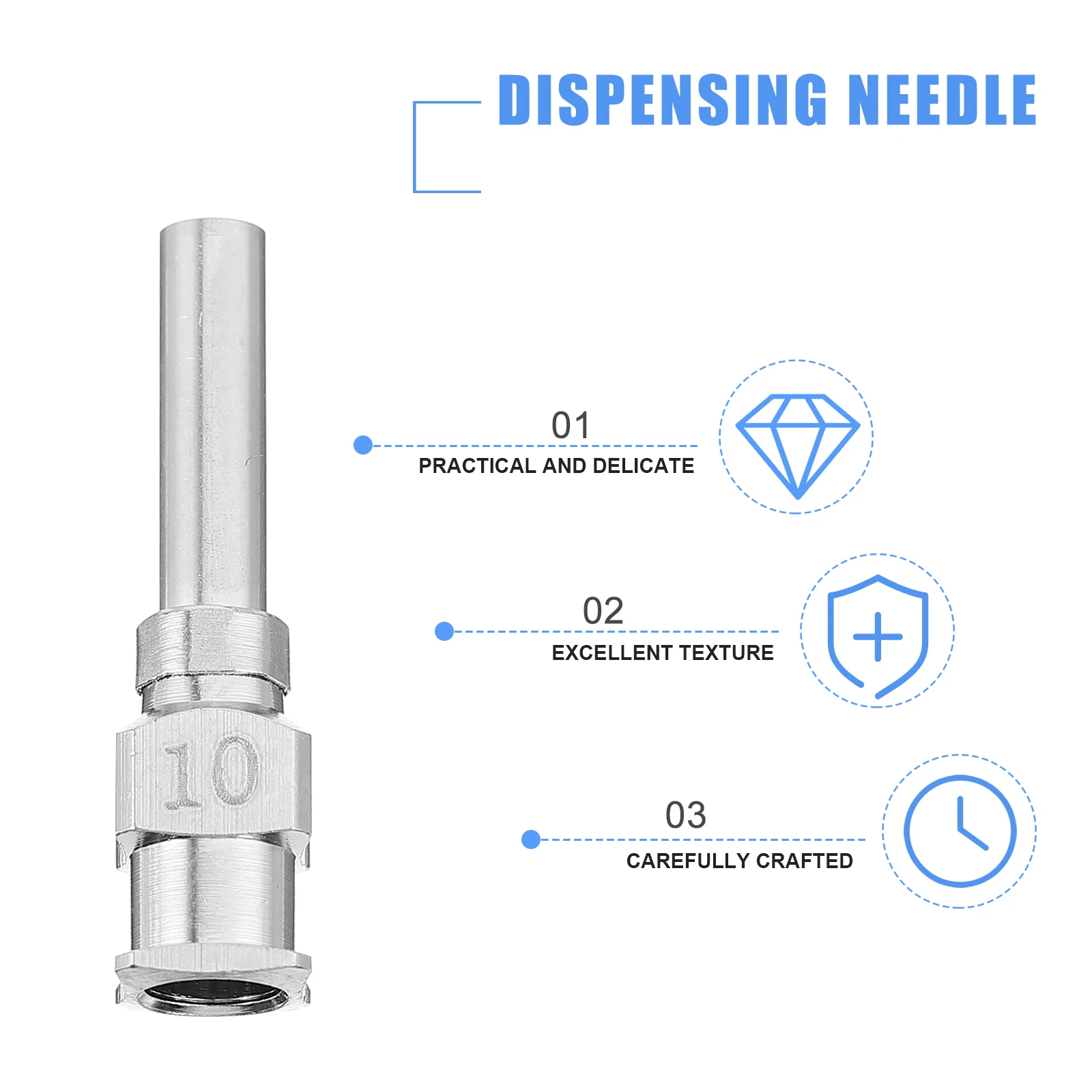 

12 Pcs Pointed Needle Stainless Blunt Tip Dispensing Needles Luer Lock