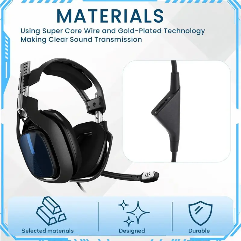●Replacement Cable For Astro A10 A40/A40TR Headsets,Gaming Headsets Cable With Volume Control Function 2.0M