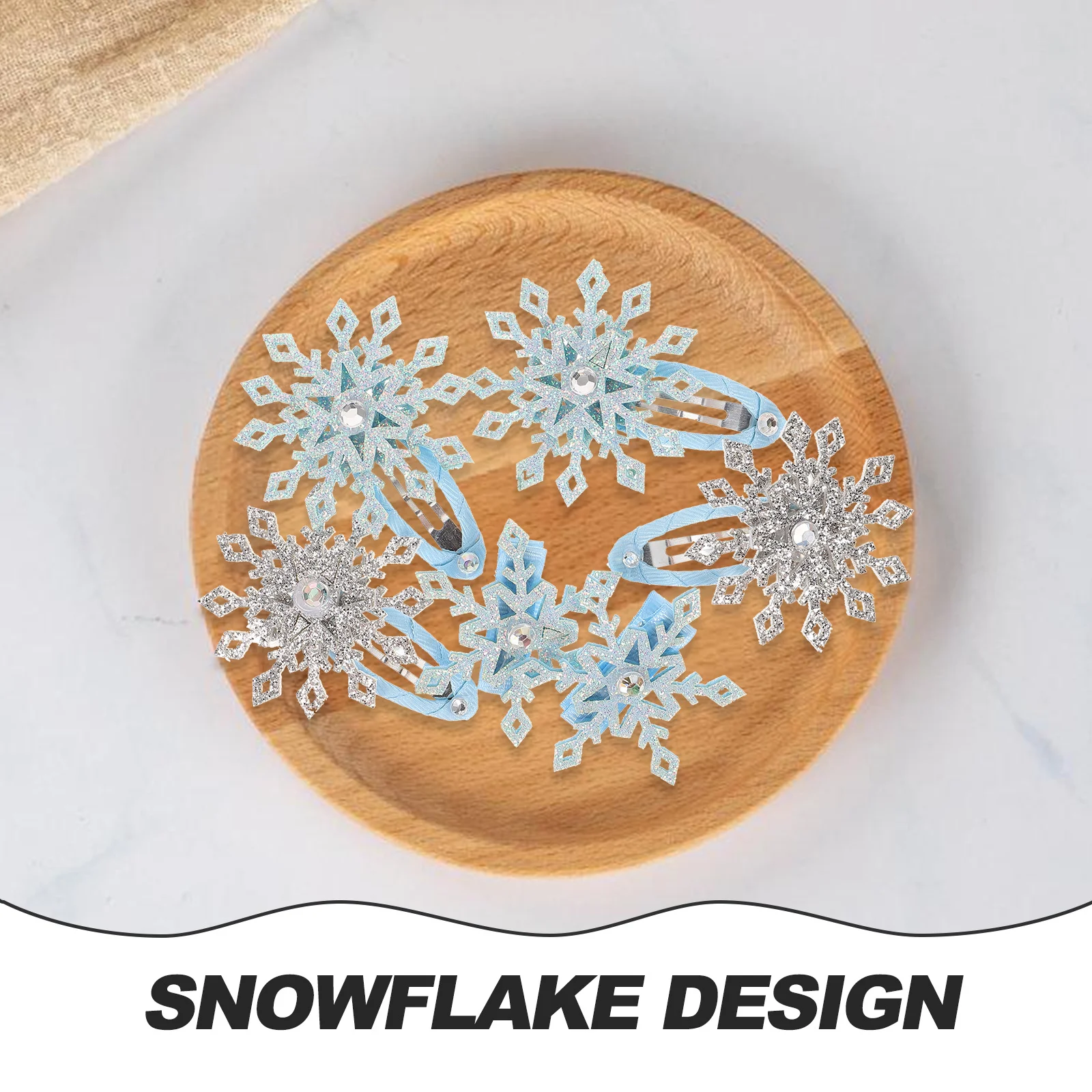 Petits accessoires pour cheveux, 6 pièces, épingles à cheveux de décoration de fruits, dessin animé, Clips d'été, flocons de neige pour petit bouton-pression de gel