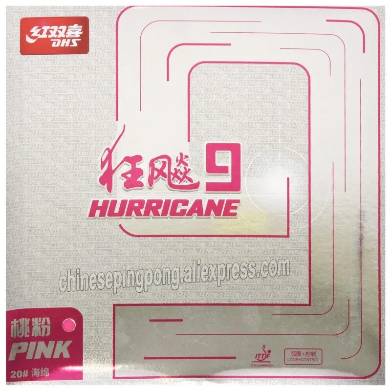 

DHS-Hurricane 9 Table Tennis Rubber Pimples in Original Hurricane9 Professional Ping Pong Racket Elastic Hard Sponge Tacky Hurri