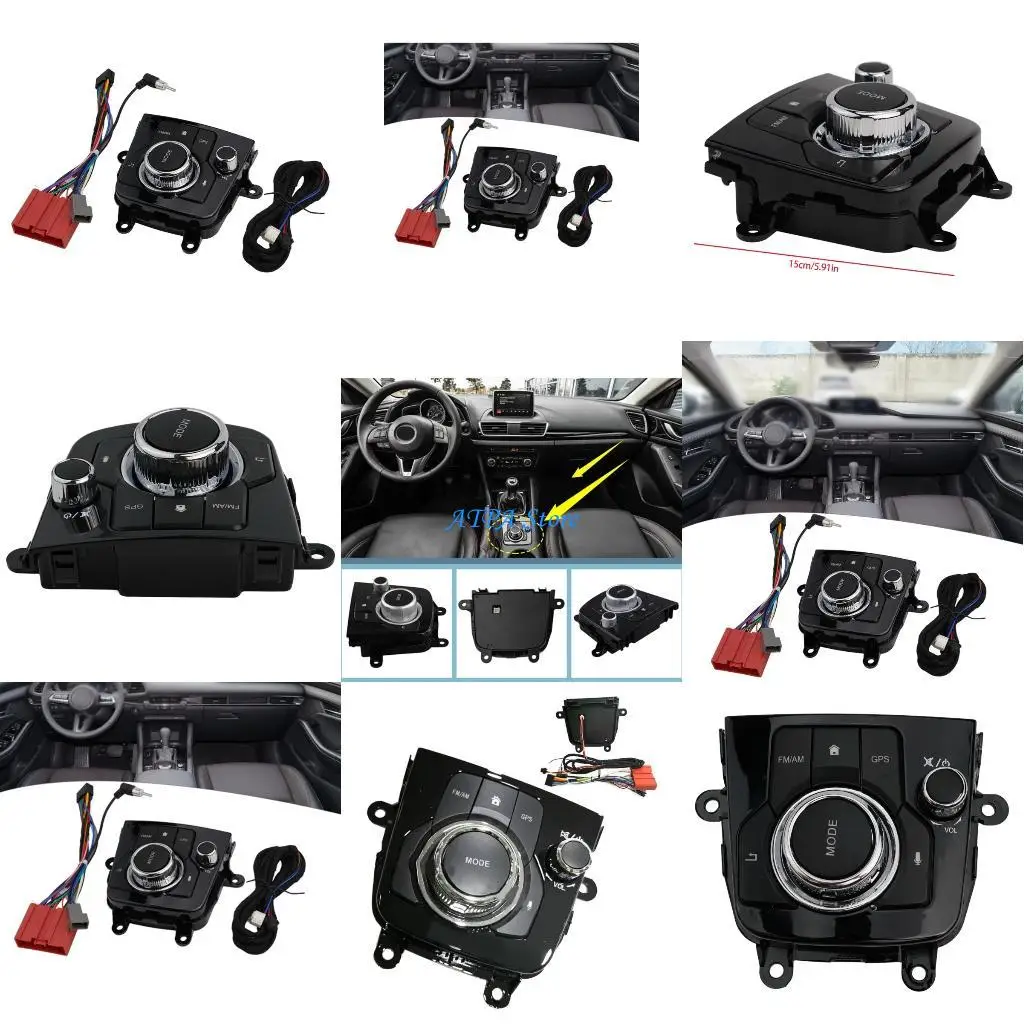 U13C مقبض تحكم عالي الكفاءة مع أسطح مزخرفة وجماليات حديثة للاستخدام الداخلي المريح للمركبة BHN1-66-CM0C #1