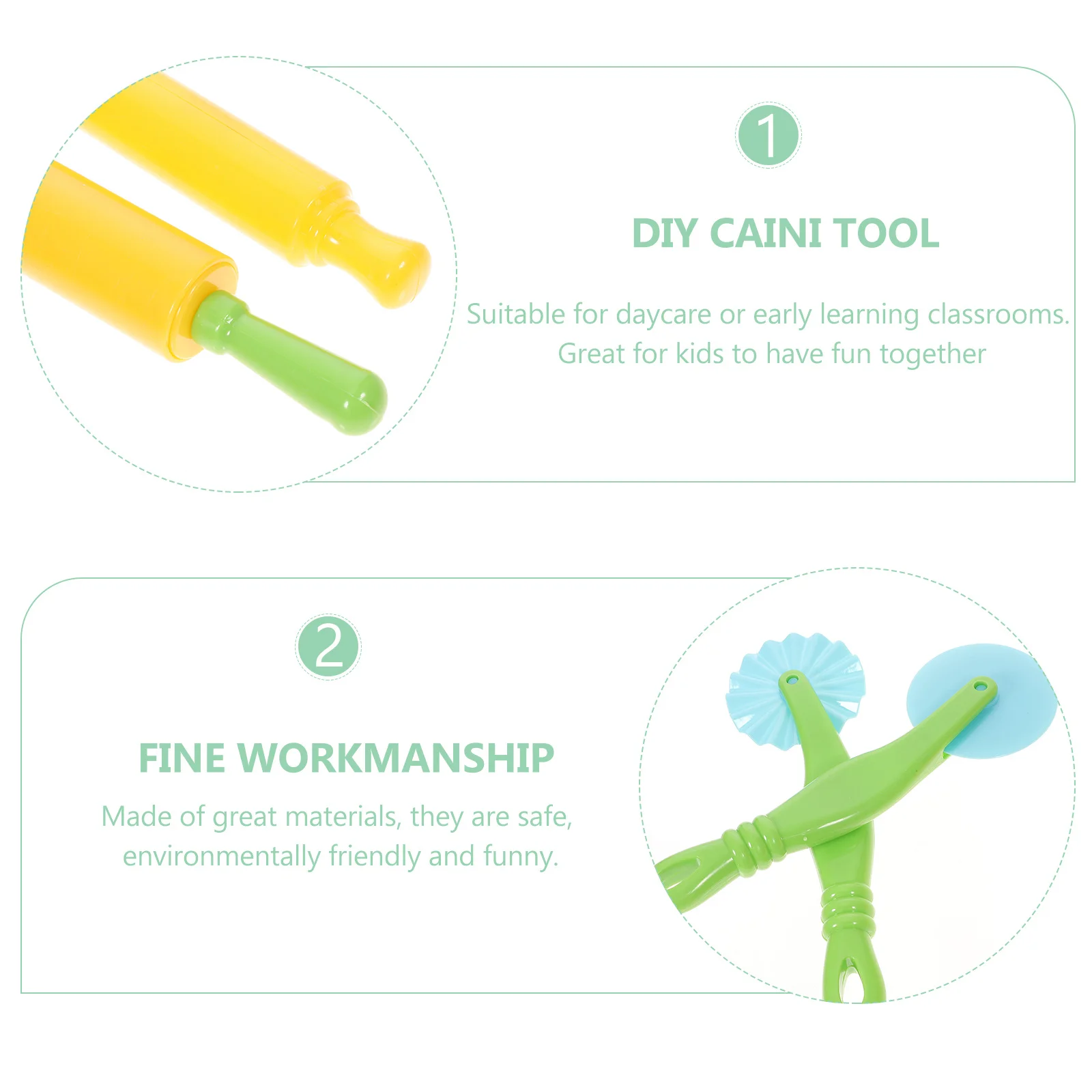 1 Set Clay Dough Tools Kit For Kids Diy Modeling Fun Eco-Friendly Learning Activity Art Craft Hands-On Educational Set Clay Tool