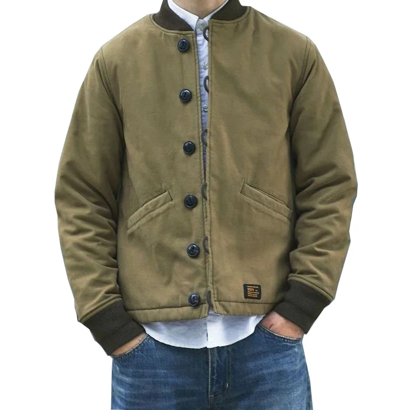 

Japanese Vintage Army Tac Collar Cotton Coat Men Winter New M43 Jacket Thick Outdoor Camping Hiking Combat Cardigan Coats