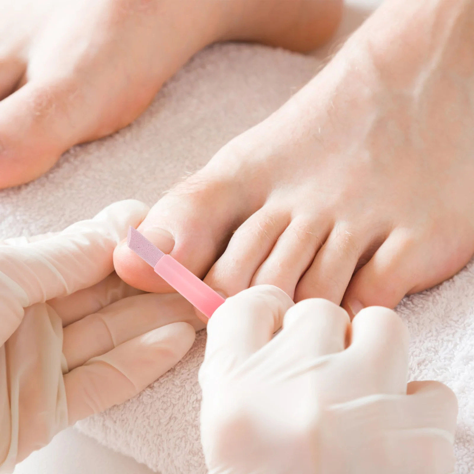 2 قطعة قلم مصقول للأظافر احترافي للبشرة أداة فنية للأظافر مطحنة الجلد الميت الوردي أداة مانيكير قابلة للغسل #3