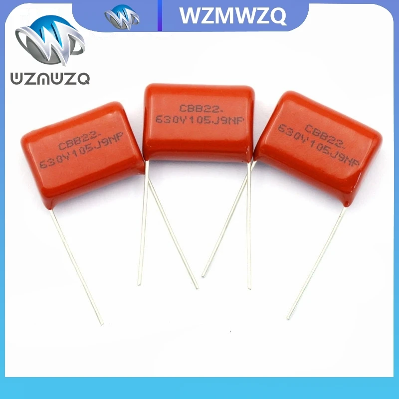 

10 шт. 630V105J 630 В 1 мкФ шаг 20 мм 105 1000NF CBB полипропиленовый пленочный конденсатор