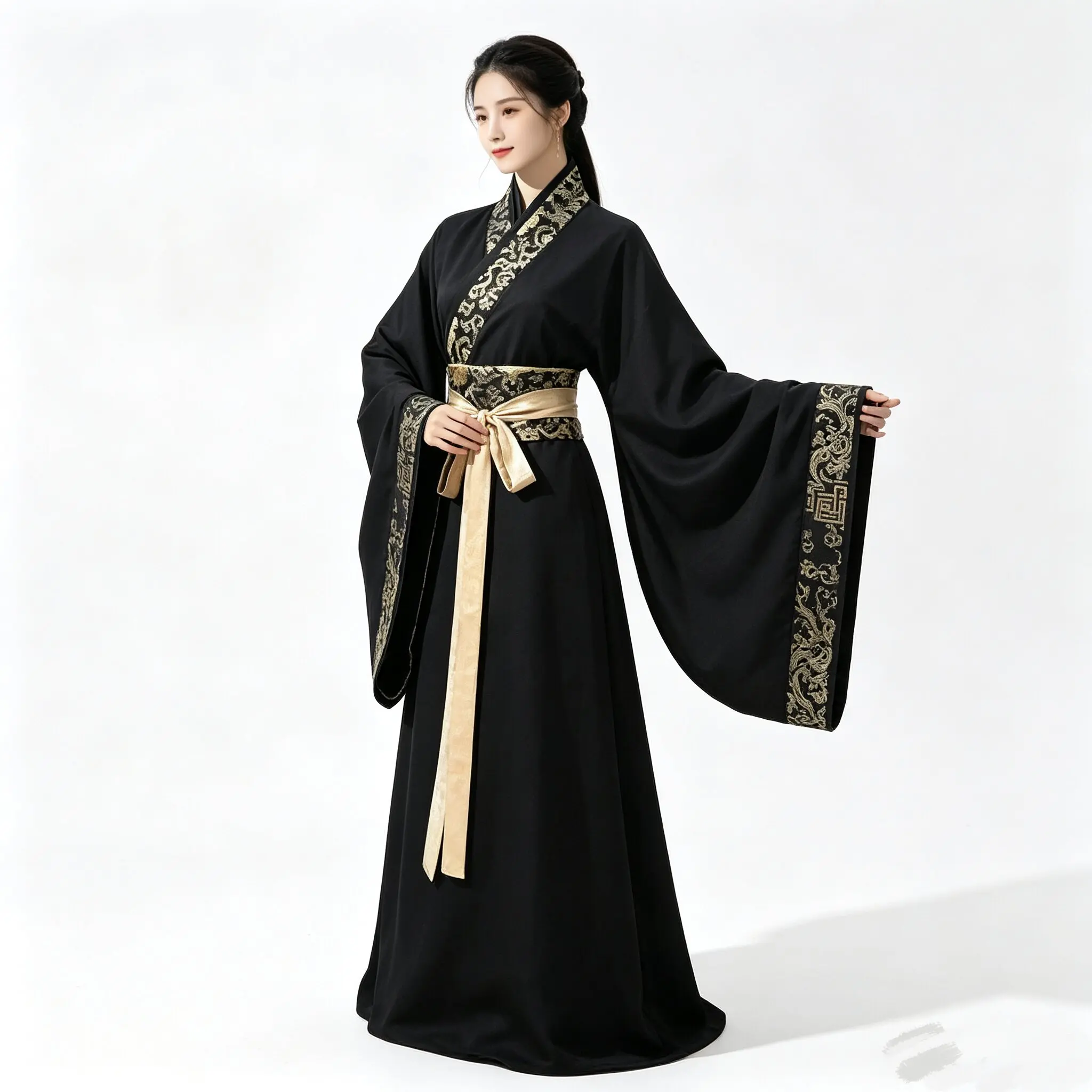 Chinese Silk Robe Ancient Knight Costumes Men Aldult Kimono China Traditional Vintage Ethnic Stage Cosplay Dance Costume Hanfu