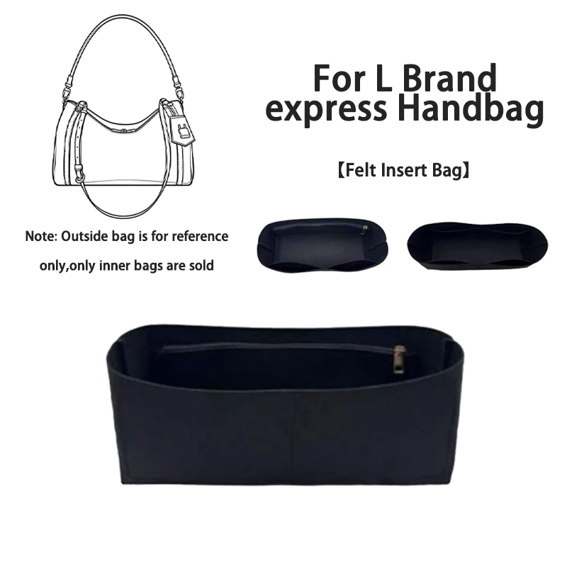 EverToner Multi-Pocket Organizer For L Brand express Handbag Storage The Liner Bag Felt Purse Insert Handbag Liner Bag