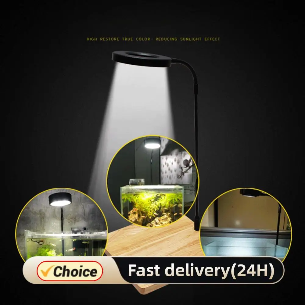 

LED Aquarium Fish Tank Light Wooden Base Miniature Landscape Plant Fill Lighting