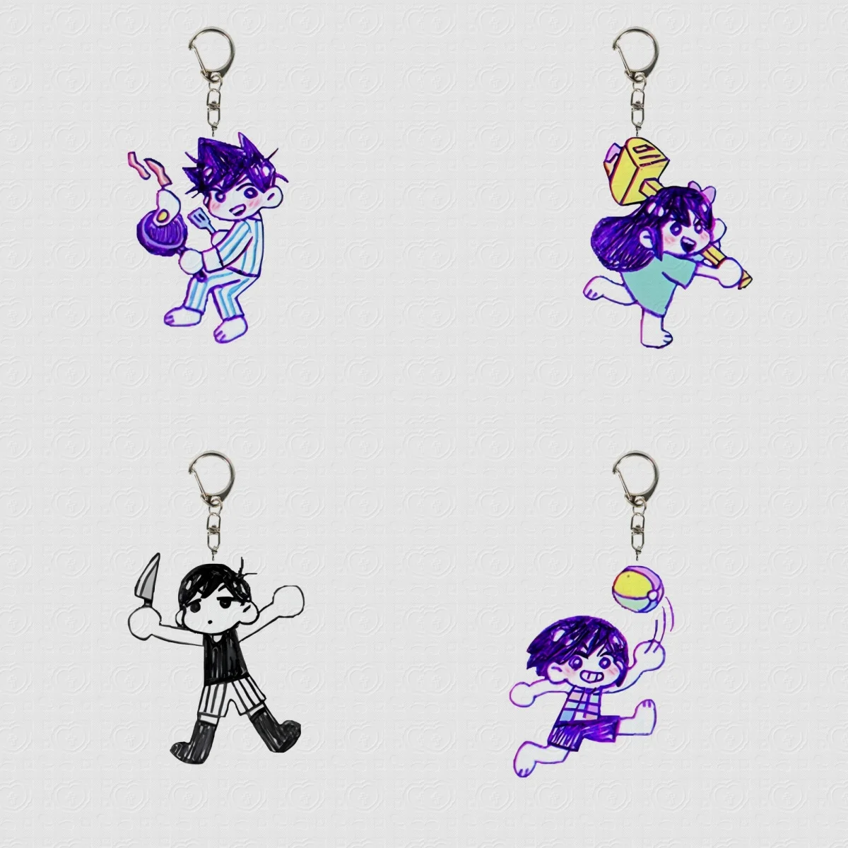 

6CM HOT Game omori Acrylic Keychain Model Cosplay Characters Ornament Accessories Goods Christmas Collection Gifts