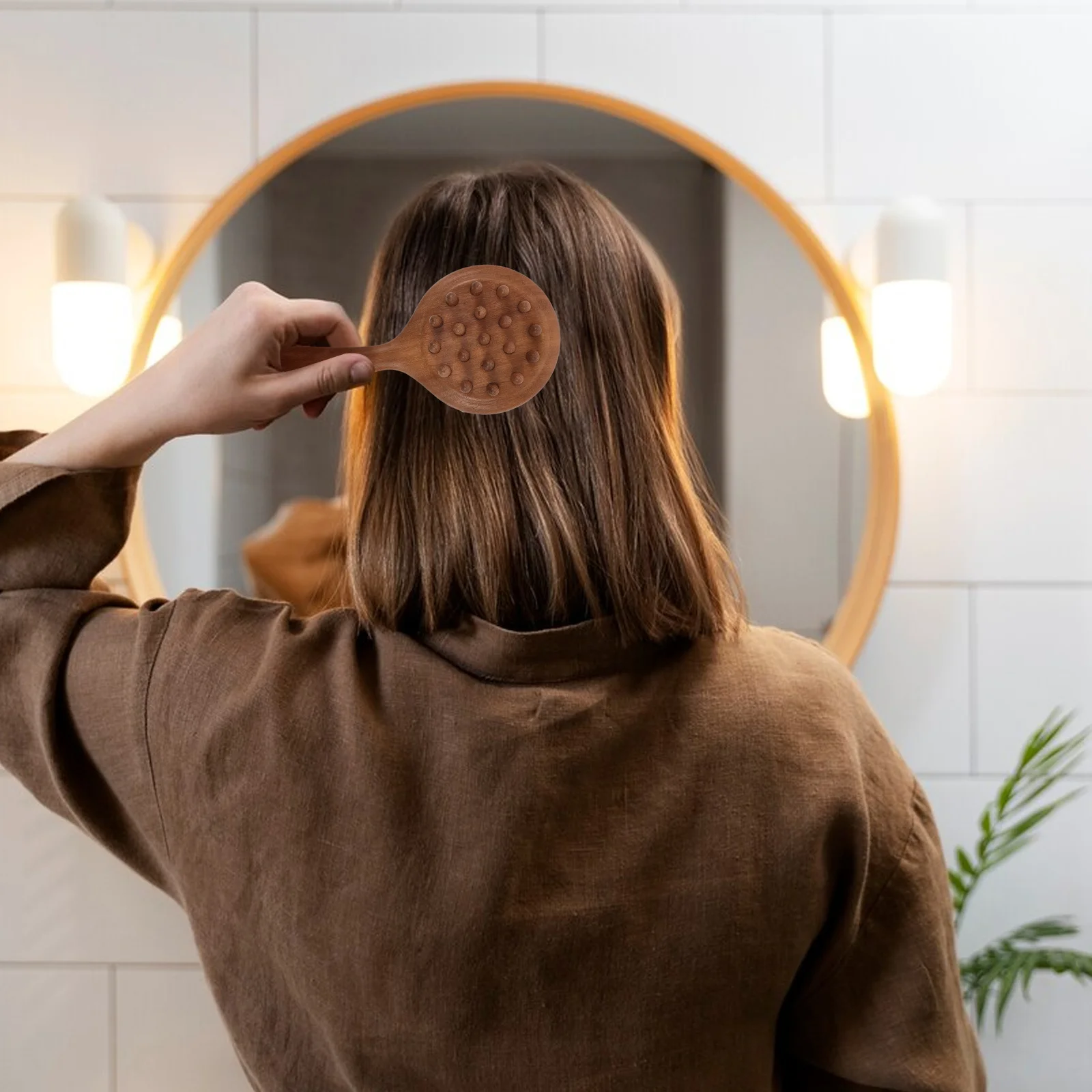 

Wooden Hair For Women Scalp Massage Tool Detangling Brush Traditional Massage Comb Travel Portable Dualsided Pin Comb Wood