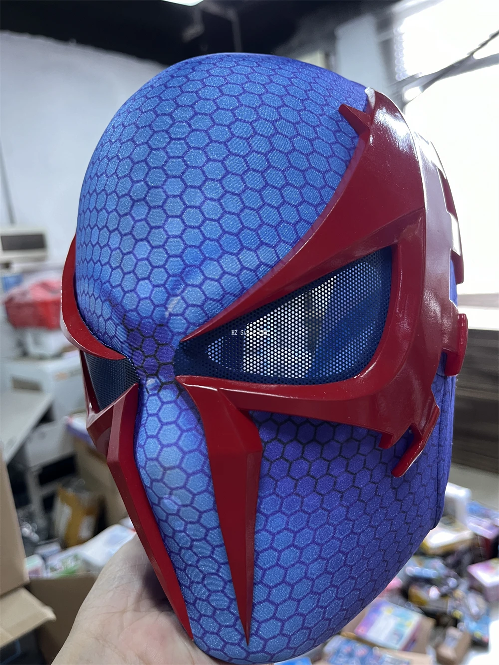 ブルー スパイダーマン 2099 マスク フェイスシェル付き & 非