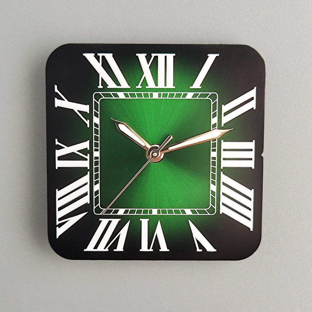 قرص سانتوس شعار مخصص NH35/NH36 قرص روماني قرص مربع علبة مربعة مناسبة لإصلاح ملحقات ساعة الحركة NH35