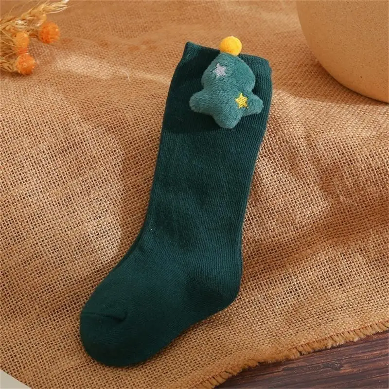 Q22D Cotton Socks Newborn Infants Toddlers Girls Christmas Santa Elk Socks Gift