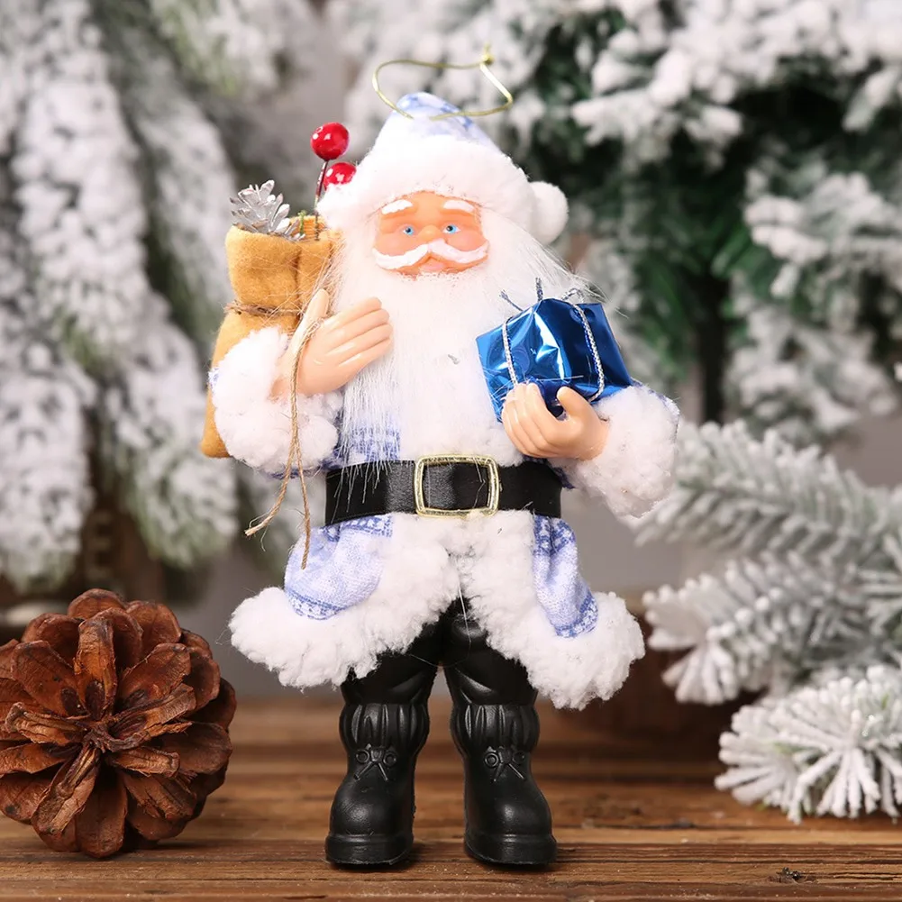 Santa Claus Resin Doll Pendant Stand Pose Doll Small Doll Decoration Articles For Home Cristmas Ornament Xmas Navidad Noel Gifts