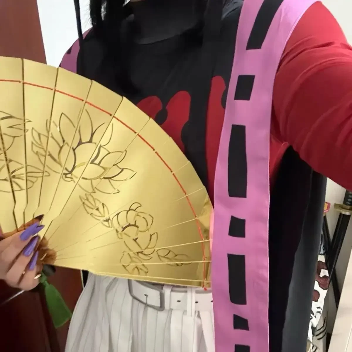 Cosplay Folding Fan  Craft Gift High-End Hand Present