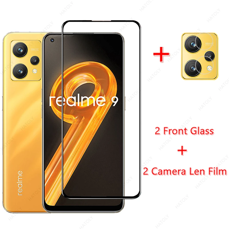 

Glass for Realme 9 Tempered Glass for Realme 9 Screen Protector Camera Len Film for Realme 9 5G Pro Plus 9i 8i 8s 8 4G