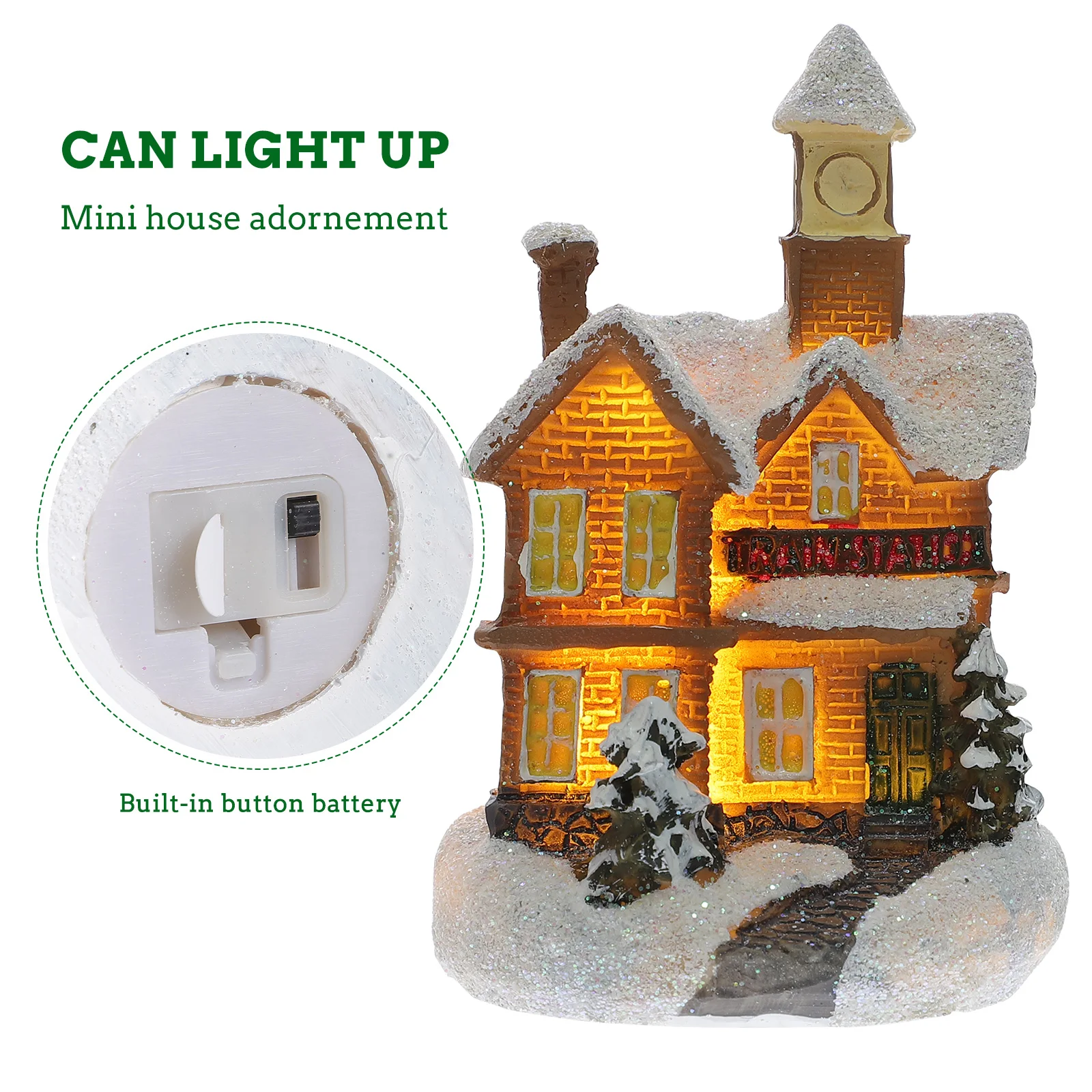 Maison Miniature en résine, Style noël, petite maison, décorations de Festival, armoire de table, bureau, accessoire Photo, décoration de la maison