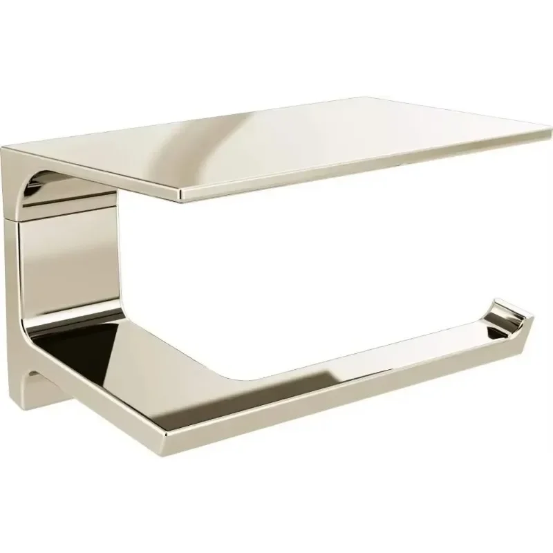 

XMSJ-SalePivotal Toilet Paper Holder With Shelf, Polished Nickel, Bathroom Accessories, 79956-PN