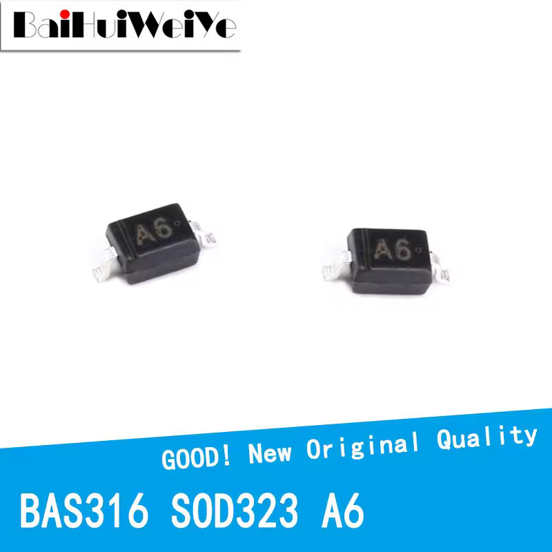 100 Pçs/lote BAS316 A6 SOD-323 100V 250mA 0805 SMD Switch Diodo Novo Chipset de Boa Qualidade