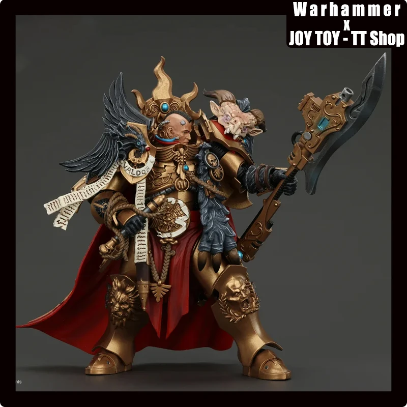 JOY TOY - Warhammer 1/18 40k Constantin Valdor, Capitão-Geral dos Adeptus Custodes durante a Heresia Horus - Figura de ação