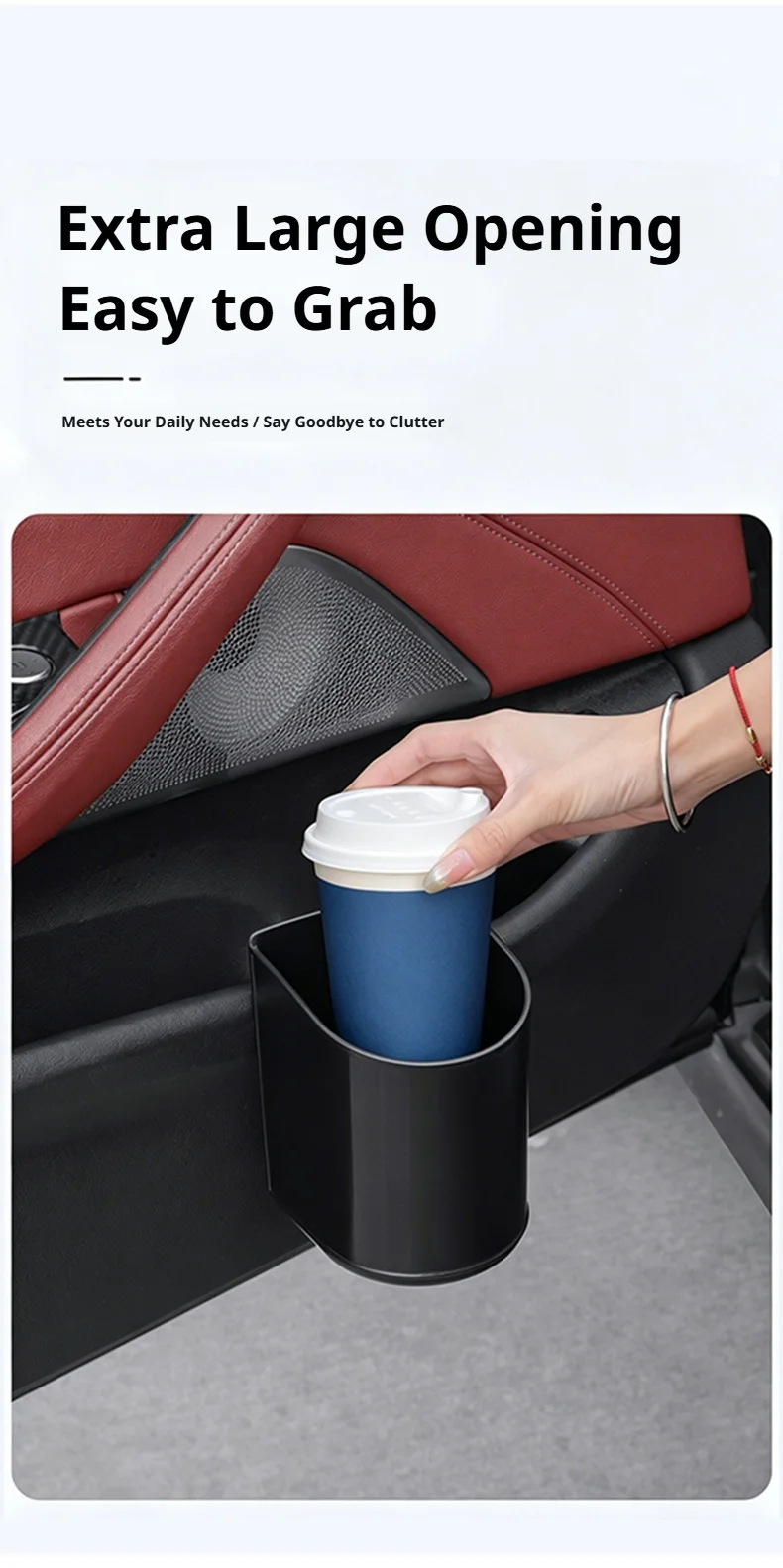 SEAMETAL Auto-Türbecherhalter Aufbewahrungsbox mit Rückenclip-Design Universeller Getränkehalter Organizer Wasserdichte Auto-Rücksitz-Getränkebox – Detail 3
