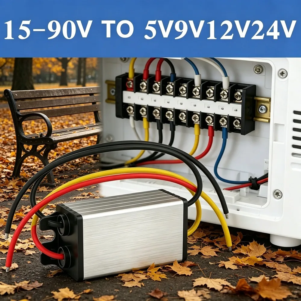 48V to 24V DC Power Converter 90V 80V 72V 60V 36V 24V to 12V 9V 5V 24V 15V - 90V to 12V Dustproof Buck Module Transformer CE Wat